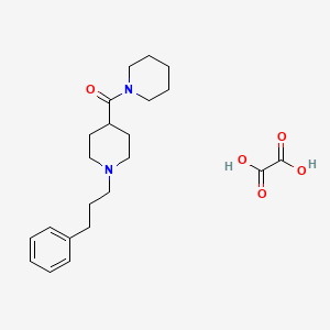 molecular formula C22H32N2O5 B3950021 1-(3-phenylpropyl)-4-(1-piperidinylcarbonyl)piperidine oxalate 