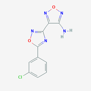 molecular formula C10H6ClN5O2 B395003 4-[5-(3-Chlorophenyl)-1,2,4-oxadiazol-3-yl]-1,2,5-oxadiazol-3-amine 
