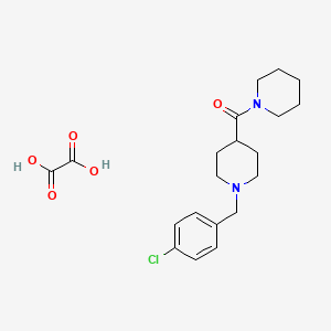 molecular formula C20H27ClN2O5 B3950032 [1-[(4-Chlorophenyl)methyl]piperidin-4-yl]-piperidin-1-ylmethanone;oxalic acid 