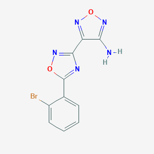 molecular formula C10H6BrN5O2 B395004 4-[5-(2-Bromophenyl)-1,2,4-oxadiazol-3-yl]-1,2,5-oxadiazol-3-amine 