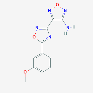 molecular formula C11H9N5O3 B395005 4-[5-(3-Methoxyphenyl)-1,2,4-oxadiazol-3-yl]-1,2,5-oxadiazol-3-amine 