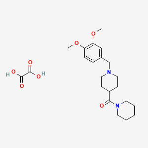 molecular formula C22H32N2O7 B3950056 1-(3,4-dimethoxybenzyl)-4-(1-piperidinylcarbonyl)piperidine oxalate 