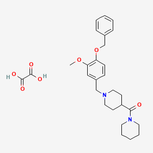 molecular formula C28H36N2O7 B3950062 1-[4-(benzyloxy)-3-methoxybenzyl]-4-(1-piperidinylcarbonyl)piperidine oxalate 