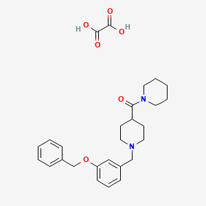 molecular formula C27H34N2O6 B3950064 Oxalic acid;[1-[(3-phenylmethoxyphenyl)methyl]piperidin-4-yl]-piperidin-1-ylmethanone 