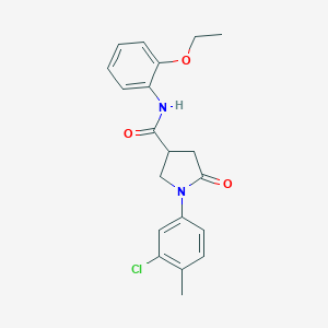 molecular formula C20H21ClN2O3 B395007 1-(3-chloro-4-methylphenyl)-N-(2-ethoxyphenyl)-5-oxopyrrolidine-3-carboxamide 