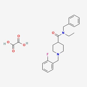 N-benzyl-N-ethyl-1-[(2-fluorophenyl)methyl]piperidine-4-carboxamide;oxalic acid