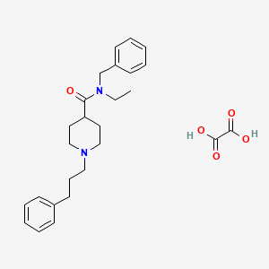 N-benzyl-N-ethyl-1-(3-phenylpropyl)piperidine-4-carboxamide;oxalic acid