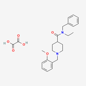 molecular formula C25H32N2O6 B3950092 N-benzyl-N-ethyl-1-[(2-methoxyphenyl)methyl]piperidine-4-carboxamide;oxalic acid 