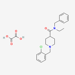 molecular formula C24H29ClN2O5 B3950100 N-benzyl-1-(2-chlorobenzyl)-N-ethyl-4-piperidinecarboxamide oxalate 