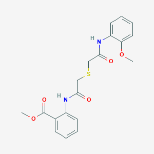 molecular formula C19H20N2O5S B395011 Methyl 2-[({[2-(2-methoxyanilino)-2-oxoethyl]sulfanyl}acetyl)amino]benzoate 