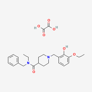 molecular formula C26H34N2O7 B3950120 N-benzyl-1-(3-ethoxy-2-hydroxybenzyl)-N-ethyl-4-piperidinecarboxamide ethanedioate (salt) 