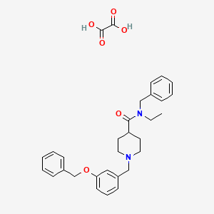 N-benzyl-N-ethyl-1-[(3-phenylmethoxyphenyl)methyl]piperidine-4-carboxamide;oxalic acid