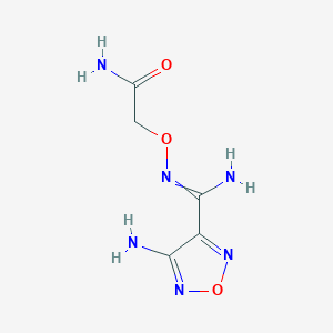molecular formula C5H8N6O3 B395014 2-[[Amino-(4-amino-1,2,5-oxadiazol-3-yl)methylidene]amino]oxyacetamide 