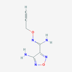 molecular formula C6H7N5O2 B395015 4-amino-N'-prop-2-ynoxy-1,2,5-oxadiazole-3-carboximidamide 