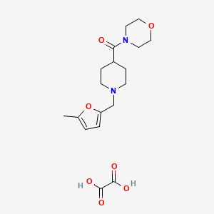 molecular formula C18H26N2O7 B3950162 4-({1-[(5-methyl-2-furyl)methyl]-4-piperidinyl}carbonyl)morpholine oxalate 