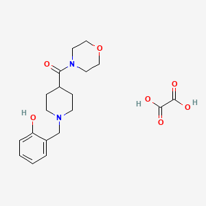 molecular formula C19H26N2O7 B3950169 2-{[4-(4-morpholinylcarbonyl)-1-piperidinyl]methyl}phenol ethanedioate (salt) 