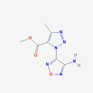 molecular formula C7H8N6O3 B395017 Methyl 1-(4-amino-1,2,5-oxadiazol-3-yl)-4-methyl-1H-1,2,3-triazole-5-carboxylate 
