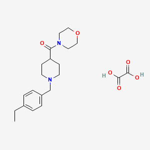 molecular formula C21H30N2O6 B3950176 [1-[(4-Ethylphenyl)methyl]piperidin-4-yl]-morpholin-4-ylmethanone;oxalic acid 