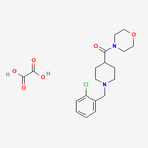 molecular formula C19H25ClN2O6 B3950184 [1-[(2-Chlorophenyl)methyl]piperidin-4-yl]-morpholin-4-ylmethanone;oxalic acid 