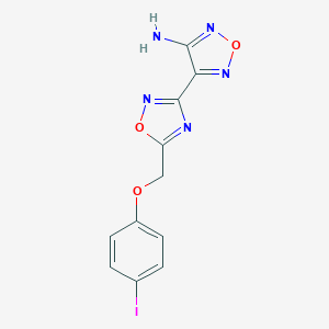 molecular formula C11H8IN5O3 B395019 4-{5-[(4-Iodophenoxy)methyl]-1,2,4-oxadiazol-3-yl}-1,2,5-oxadiazol-3-amine 