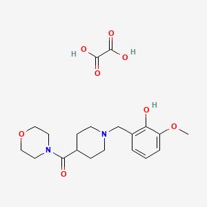 molecular formula C20H28N2O8 B3950191 2-methoxy-6-{[4-(4-morpholinylcarbonyl)-1-piperidinyl]methyl}phenol ethanedioate (salt) 