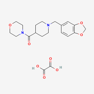 molecular formula C20H26N2O8 B3950197 [1-(1,3-Benzodioxol-5-ylmethyl)piperidin-4-yl]-morpholin-4-ylmethanone;oxalic acid 