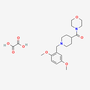 molecular formula C21H30N2O8 B3950203 4-{[1-(2,5-dimethoxybenzyl)-4-piperidinyl]carbonyl}morpholine oxalate 