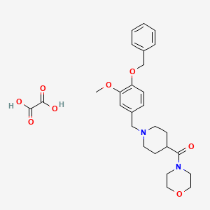 molecular formula C27H34N2O8 B3950218 [1-[(3-Methoxy-4-phenylmethoxyphenyl)methyl]piperidin-4-yl]-morpholin-4-ylmethanone;oxalic acid 