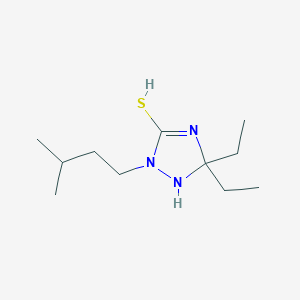 molecular formula C11H23N3S B395023 5,5-diethyl-2-(3-methylbutyl)-1H-1,2,4-triazole-3-thiol 