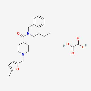 molecular formula C25H34N2O6 B3950240 N-benzyl-N-butyl-1-[(5-methyl-2-furyl)methyl]-4-piperidinecarboxamide oxalate 