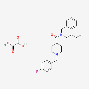 molecular formula C26H33FN2O5 B3950253 N-benzyl-N-butyl-1-(4-fluorobenzyl)-4-piperidinecarboxamide oxalate 