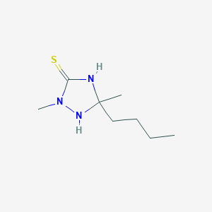 molecular formula C8H17N3S B395026 5-Butyl-2,5-dimethyl-1,2,4-triazolidine-3-thione 