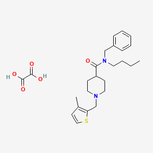 molecular formula C25H34N2O5S B3950261 N-benzyl-N-butyl-1-[(3-methyl-2-thienyl)methyl]-4-piperidinecarboxamide oxalate 