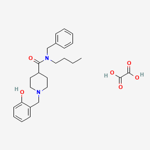 N-benzyl-N-butyl-1-[(2-hydroxyphenyl)methyl]piperidine-4-carboxamide;oxalic acid