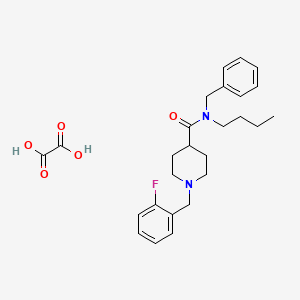 molecular formula C26H33FN2O5 B3950272 N-benzyl-N-butyl-1-(2-fluorobenzyl)-4-piperidinecarboxamide oxalate 