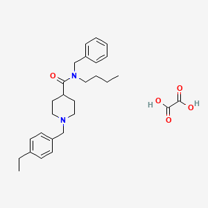 molecular formula C28H38N2O5 B3950278 N-benzyl-N-butyl-1-[(4-ethylphenyl)methyl]piperidine-4-carboxamide;oxalic acid 