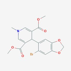 molecular formula C17H16BrNO6 B395029 Dimethyl 4-(6-bromo-1,3-benzodioxol-5-yl)-1-methyl-1,4-dihydropyridine-3,5-dicarboxylate 