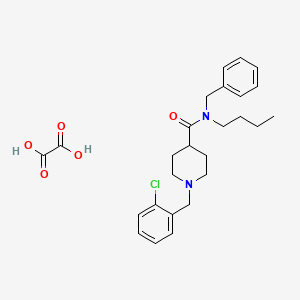 molecular formula C26H33ClN2O5 B3950298 N-benzyl-N-butyl-1-[(2-chlorophenyl)methyl]piperidine-4-carboxamide;oxalic acid 