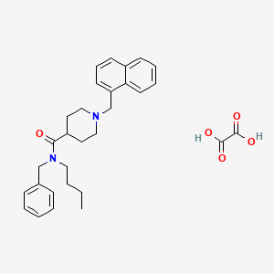 molecular formula C30H36N2O5 B3950302 N-benzyl-N-butyl-1-(naphthalen-1-ylmethyl)piperidine-4-carboxamide;oxalic acid 