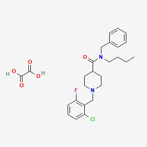 N-benzyl-N-butyl-1-[(2-chloro-6-fluorophenyl)methyl]piperidine-4-carboxamide;oxalic acid