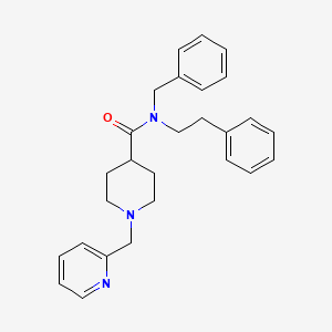 N-benzyl-N-(2-phenylethyl)-1-(2-pyridinylmethyl)-4-piperidinecarboxamide