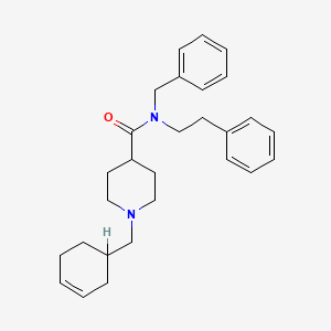 N-benzyl-1-(cyclohex-3-en-1-ylmethyl)-N-(2-phenylethyl)piperidine-4-carboxamide