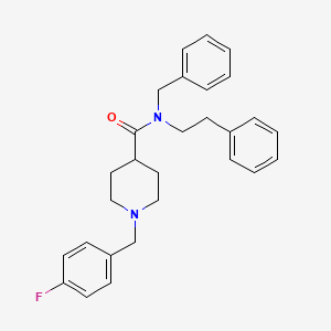 molecular formula C28H31FN2O B3950356 N-benzyl-1-(4-fluorobenzyl)-N-(2-phenylethyl)-4-piperidinecarboxamide 