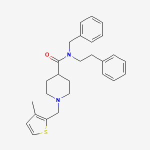 N-benzyl-1-[(3-methyl-2-thienyl)methyl]-N-(2-phenylethyl)-4-piperidinecarboxamide