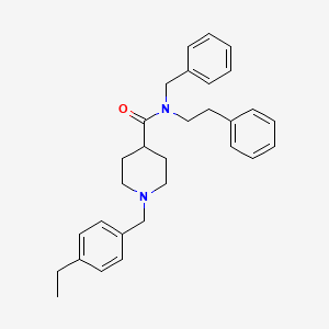 molecular formula C30H36N2O B3950378 N-benzyl-1-(4-ethylbenzyl)-N-(2-phenylethyl)-4-piperidinecarboxamide 