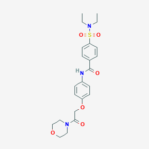 molecular formula C23H29N3O6S B395040 4-[(diethylamino)sulfonyl]-N~1~-[4-(2-morpholino-2-oxoethoxy)phenyl]benzamide 