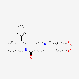 1-(1,3-benzodioxol-5-ylmethyl)-N-benzyl-N-(2-phenylethyl)piperidine-4-carboxamide