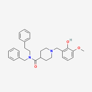 N-benzyl-1-(2-hydroxy-3-methoxybenzyl)-N-(2-phenylethyl)piperidine-4-carboxamide