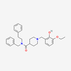 N-benzyl-1-(3-ethoxy-2-hydroxybenzyl)-N-(2-phenylethyl)-4-piperidinecarboxamide