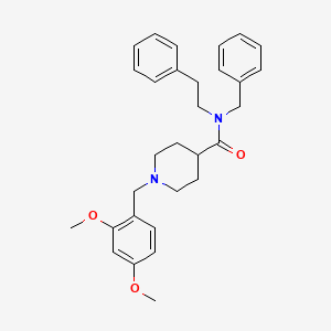 molecular formula C30H36N2O3 B3950430 N-benzyl-1-[(2,4-dimethoxyphenyl)methyl]-N-(2-phenylethyl)piperidine-4-carboxamide 